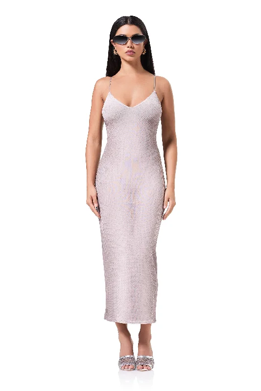 Amina Mesh Dress - Nude Illusion