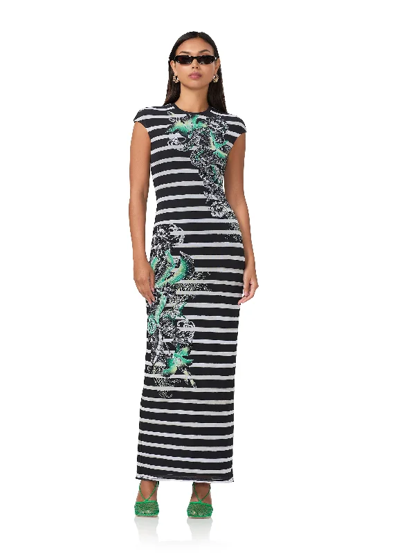 Cody Maxi Dress - Tattoo Stripe