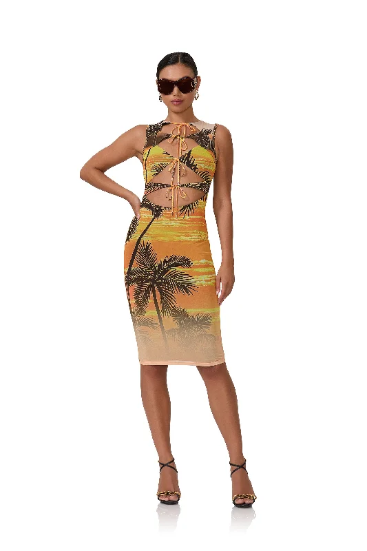 Rheana Dress - Sunrise Palms