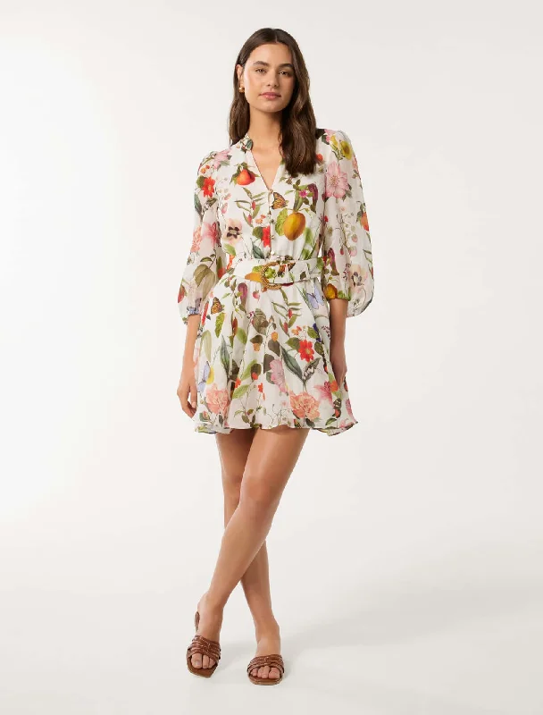 Wesley Printed Skater Mini Dress