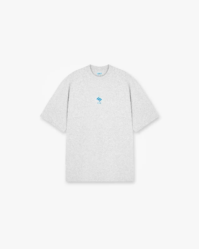 247 Oversized T-Shirt - Ash Grey Electric Blue