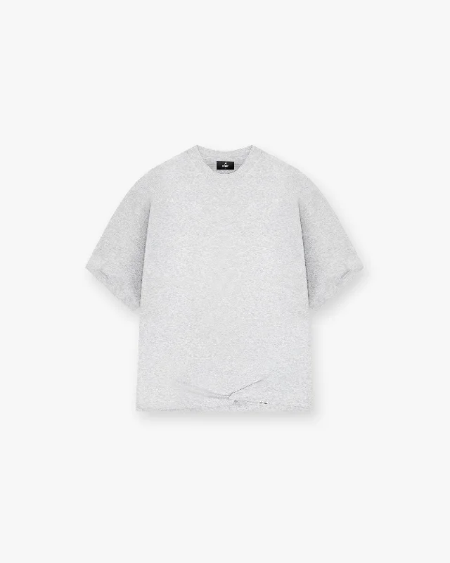 Initial Boxy T-Shirt - Ice Grey Marl