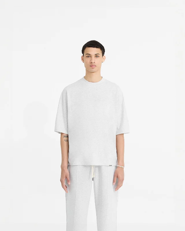 Initial Boxy T-Shirt - Ice Grey Marl