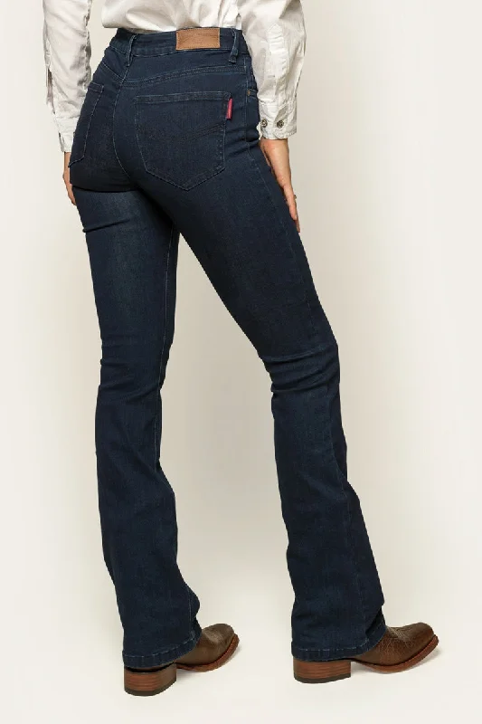 Katherine Womens Mid Rise Bootleg Jean - Indigo Blue