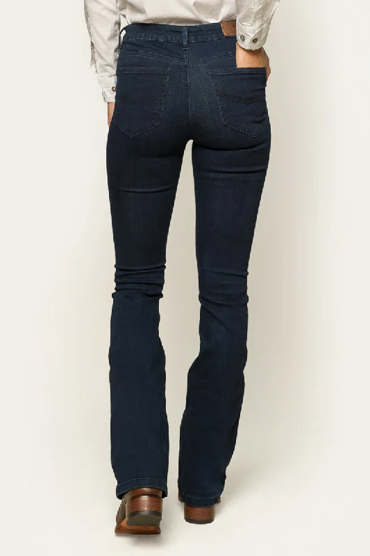 Katherine Womens Mid Rise Bootleg Jean - Indigo Blue