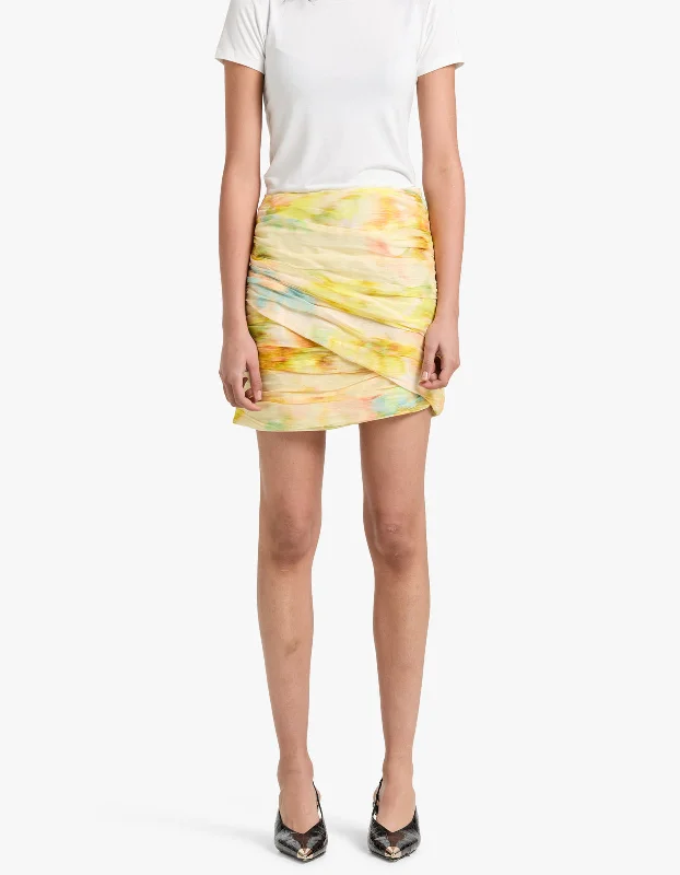 Illuminate Gathered Skirt - Zest