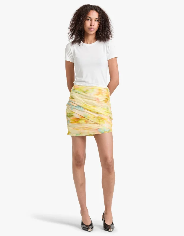 Illuminate Gathered Skirt - Zest