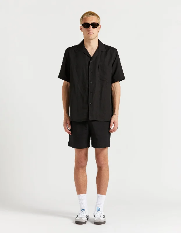 Grande Linen Blend Shirt - Black