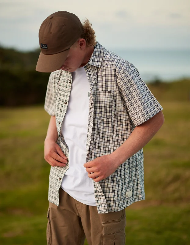 Herring S/S Shirt - Navy/Natural Check