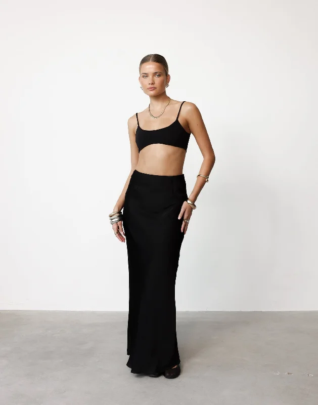 Morena Maxi Skirt (Black)