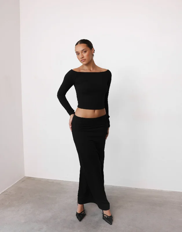 Noni Maxi Skirt (Black)