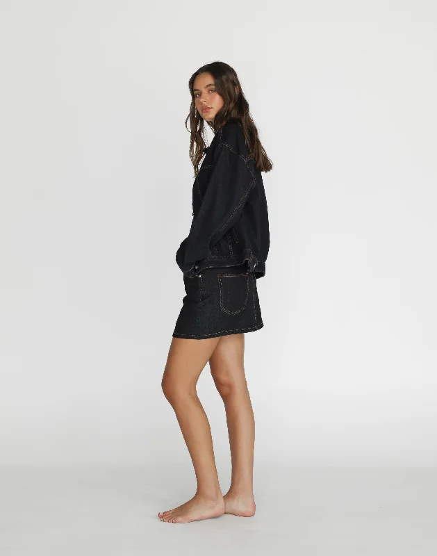 Riri Denim Mini Skirt (Midnight)