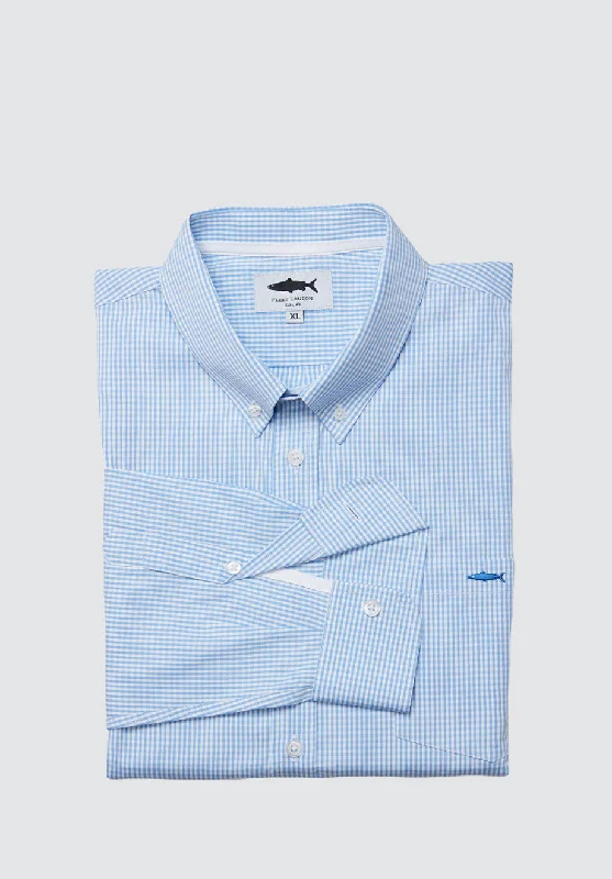 Blue Check Cotton Shirt for Men