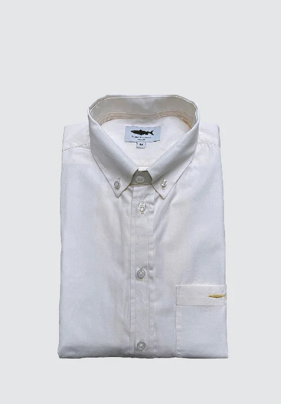 Cream Cotton Shirt for Men