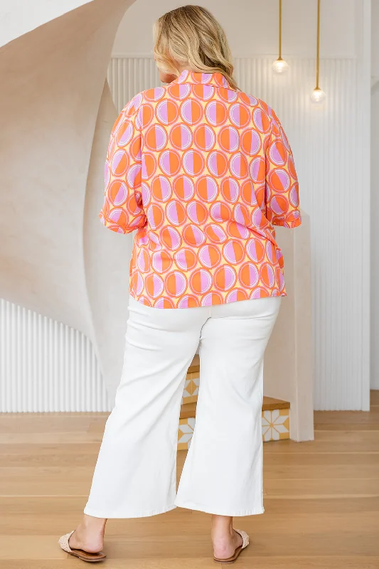 Zora Shirt Casablanca Print Orange