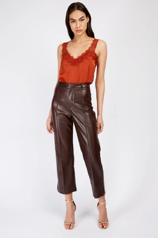 Little Mistress Oak PU Trousers