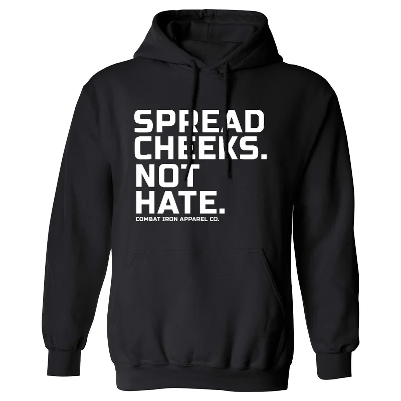 SPREAD CHEEKS. NOT HATE. MEN'S FLEECE LINED HOODIE