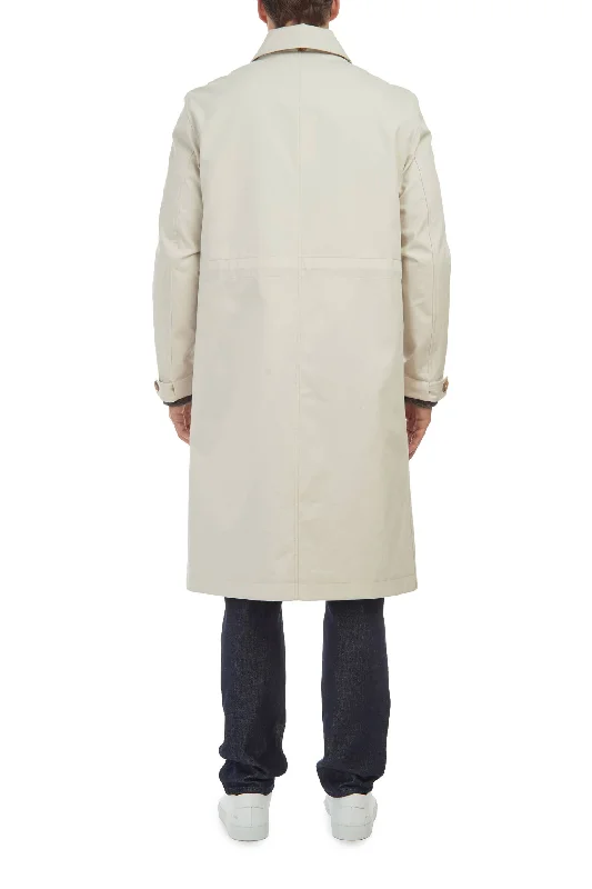 Malraux Parka in Pale Grey Cotton